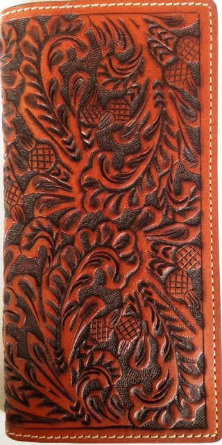 Western Tooled Leather Rodeo Wallet – Wild West Living