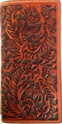 (WFAC1213) Western Tooled Leather Rodeo Wallet