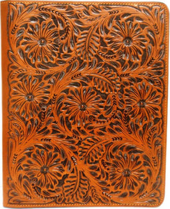 (WFAIPAD1) Western Floral Tan Leather iPad Jacket