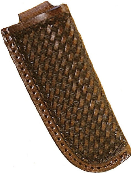 Basketweave Leather Sheath (Natural) Fits up to 5 Fixed Blade