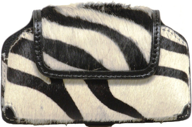 (WFAPC1117) Western Zebra Hair Holder (Holds iPhone4 & Blackberry)