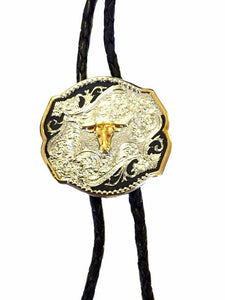 Bandmax Bolo Tie leer met omgekeerd pentakel, roestvrij Bandmax Bolo Tie leer met omgekeerd pentakel, roestvrij