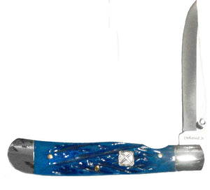 (WFAXL4020) Twisted-X Thumb Assisted Pocket Knife - Blue