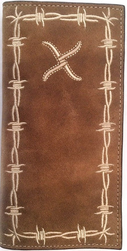 (WFAXRC-14) Twisted-X Distressed Brown Rodeo Wallet