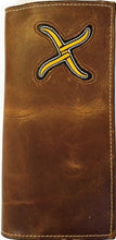 Load image into Gallery viewer, (WFAXRC-2) Twisted-X Medium Brown Rodeo Wallet with Gold Embroidered Logo