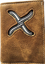 Load image into Gallery viewer, (WFAXRC-T4) Twisted-X Distressed Brown Leather Tri-Fold Wallet