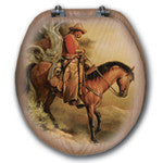 Load image into Gallery viewer, (WG-LRH) &quot;Long Road Home&quot; Western Round Toilet Seat