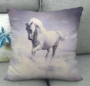 "White Horse" Accent Pillow 18" x 18"