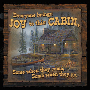 "Joy To This Cabin"  Wisecrack Wood Sign